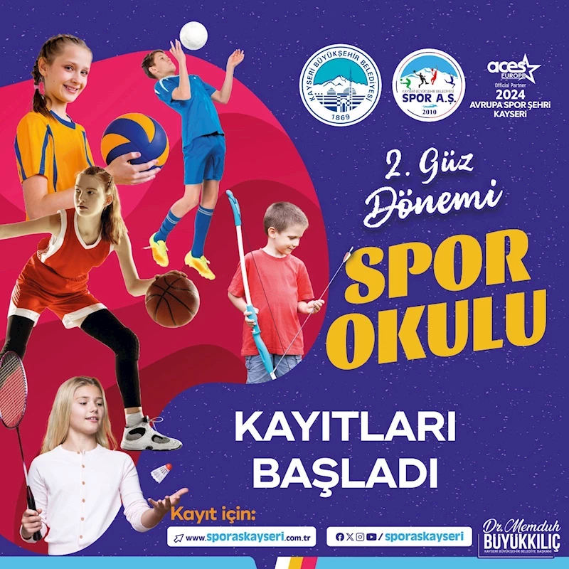 Spor A.Ş.’nin 2’nci Güz Dönemi Spor Okulu Kayıtları Başladı